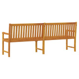 Garden Bench 219 cm Solid Acacia Wood - 45-Degree Angle