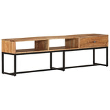 TV Cabinet 160x30x45 cm Solid Wood Acacia - Rear View
