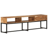 TV Cabinet 160x30x45 cm Solid Wood Acacia - 45-Degree Angle