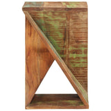 Side Table 35x35x55 cm Solid Wood Reclaimed - Front View
