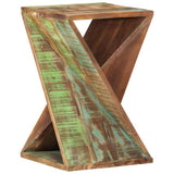 Side Table 35x35x55 cm Solid Wood Reclaimed - Top-Down View