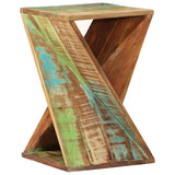 Side Table 35x35x55 cm Solid Wood Reclaimed - 45-Degree Angle