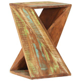 Side Table 35x35x55 cm Solid Wood Reclaimed - Rear View