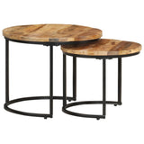 Nesting Tables 2 pcs Solid Wood Mango - Extra Image