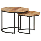 Nesting Tables 2 pcs Solid Wood Mango - Extra Image