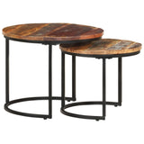 Nesting Tables 2 pcs Solid Wood Reclaimed - Extra Image