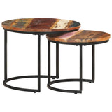 Nesting Tables 2 pcs Solid Wood Reclaimed - Low Angle