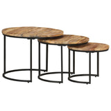 Nesting Tables 3 pcs Solid Wood Mango