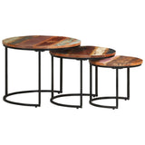 Nesting Tables 3 pcs Solid Wood Reclaimed - Extra Image