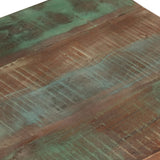 Side Table with Wheels 40x40x42 cm Solid Wood Reclaimed - Top-Down View
