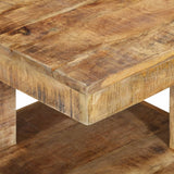 Coffee Table 45x45x40 cm Solid Wood Mango - Top-Down View
