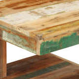 Coffee Table 45x45x40 cm Solid Wood Reclaimed - Top-Down View