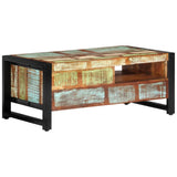 Coffee Table 100x50x41 cm Solid Wood Reclaimed - Side View
