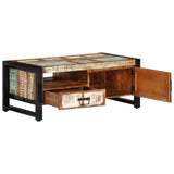 Coffee Table 100x50x41 cm Solid Wood Reclaimed - 45-Degree Angle