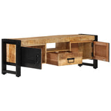 TV Cabinet 120x30x40 cm Solid Wood Mango - 45-Degree Angle