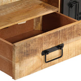 TV Cabinet 120x30x40 cm Solid Wood Mango - Low Angle