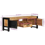 TV Cabinet 120x30x40 cm Solid Wood Mango - Extra Image