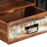 TV Cabinet 120x30x40 cm Solid Wood Reclaimed - Low Angle