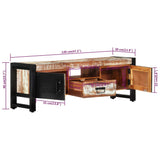 TV Cabinet 120x30x40 cm Solid Wood Reclaimed - Extra Image