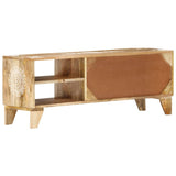 TV Cabinet 110x30x40 cm Solid Wood Mango - Side View