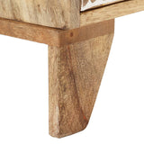 TV Cabinet 110x30x40 cm Solid Wood Mango - Close-Up Angle