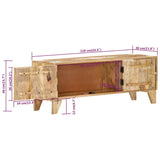 TV Cabinet 110x30x40 cm Solid Wood Mango - Extra Image