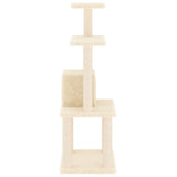 Cat Tree with Sisal Scratching Posts Cream 105 cm