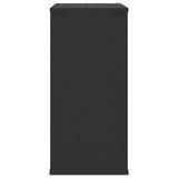 Garden Cushion Box PE Rattan 100x49x103.5 cm Black