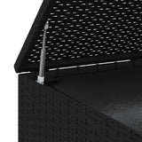 Garden Cushion Box PE Rattan 100x49x103.5 cm Black
