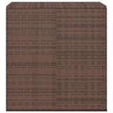 Garden Cushion Box PE Rattan 100x49x103.5 cm Brown - Side View