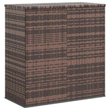 Garden Cushion Box PE Rattan 100x49x103.5 cm Brown - Rear View