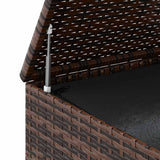 Garden Cushion Box PE Rattan 100x49x103.5 cm Brown - Extra Image