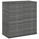 Garden Cushion Box PE Rattan 100x49x103.5 cm Grey - Front View