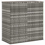 Garden Cushion Box PE Rattan 100x49x103.5 cm Grey - Rear View