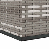 Garden Cushion Box PE Rattan 100x49x103.5 cm Grey