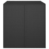 Garden Cushion Box PE Rattan 100x97.5x104 cm Black