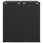 Garden Cushion Box PE Rattan 100x97.5x104 cm Black