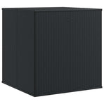 Garden Cushion Box PE Rattan 100x97.5x104 cm Black