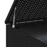 Garden Cushion Box PE Rattan 100x97.5x104 cm Black - Extra Image