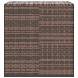 Garden Cushion Box PE Rattan 100x97.5x104 cm Brown