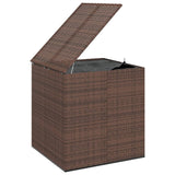 Garden Cushion Box PE Rattan 100x97.5x104 cm Brown - Top-Down View