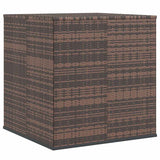 Garden Cushion Box PE Rattan 100x97.5x104 cm Brown - Rear View