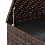 Garden Cushion Box PE Rattan 100x97.5x104 cm Brown - Extra Image