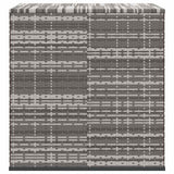 Garden Cushion Box PE Rattan 100x97.5x104 cm Grey - Side View