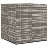 Garden Cushion Box PE Rattan 100x97.5x104 cm Grey - Rear View