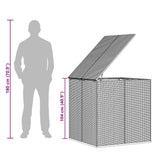 Garden Cushion Box PE Rattan 100x97.5x104 cm Grey - Extra Image