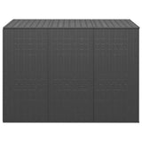 Garden Cushion Box PE Rattan 145x100x103 cm Black