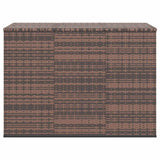 Garden Cushion Box PE Rattan 145x100x103 cm Brown