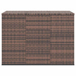 Garden Cushion Box PE Rattan 145x100x103 cm Brown