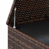 Garden Cushion Box PE Rattan 145x100x103 cm Brown - Extra Image